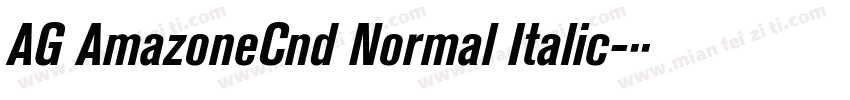AG AmazoneCnd Normal Italic字体转换